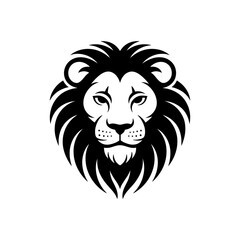 Lion head vector logo, Wild roaring lion king head tattoo set, Front and side view predator face, minimal lions heads icon black and white ink sketch silhouettes design, Eps, Ai, Svg format