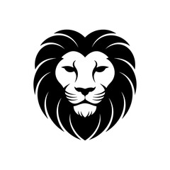 Lion head vector logo, Wild roaring lion king head tattoo set, Front and side view predator face, minimal lions heads icon black and white ink sketch silhouettes design, Eps, Ai, Svg format