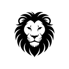 Lion head vector logo, Wild roaring lion king head tattoo set, Front and side view predator face, minimal lions heads icon black and white ink sketch silhouettes design, Eps, Ai, Svg format