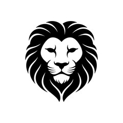 Lion head vector logo, Wild roaring lion king head tattoo set, Front and side view predator face, minimal lions heads icon black and white ink sketch silhouettes design, Eps, Ai, Svg format