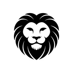 Lion head vector logo, Wild roaring lion king head tattoo set, Front and side view predator face, minimal lions heads icon black and white ink sketch silhouettes design, Eps, Ai, Svg format