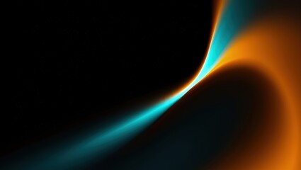 Dark grainy background, orange blue glowing abstract shape black noise texture backdrop wide banner poster header cover wallpaper design