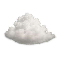 Realistic white cloud isolated on transparent background