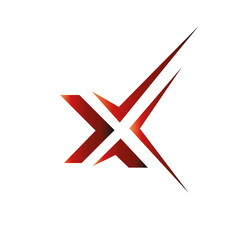 logo with the element of the letter X