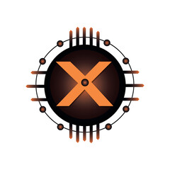 logo with the element of the letter X