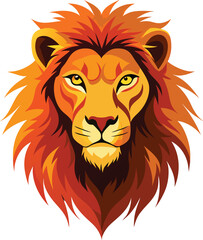 Majestic Lion Portrait with Regal Expression and Powerful Gaze.