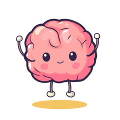 Obraz premium The concept of brain training through rope jumping is illustrated in a flat design, conveying a creative idea