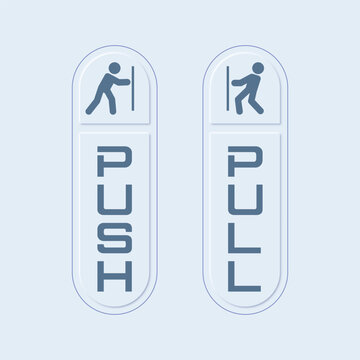 Push and Pull Sign Neumorphism