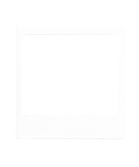 Obraz premium Clean Square White Polaroid Frame with Transparent Background for Minimalist Design