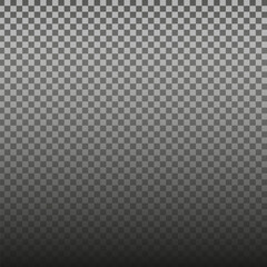 Checkerboard pattern. Bottom shading fade. Subtle grid texture. Vector transparency overlay.