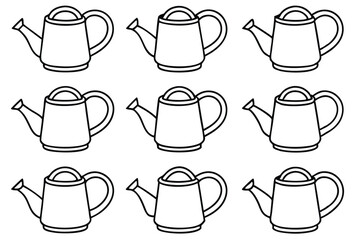 Vector Set of Crop Watering Equipment