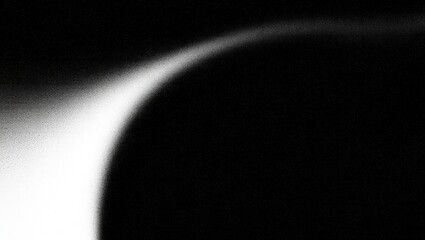 Black white grainy background, dark gray abstract noise texture gradient shape, monochrome banner header cover wallpaper design
