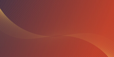 Warm gradient banner with a flowing design. Fine golden lines sweep across the maroon to orange gradient, creating a stylish backdrop.