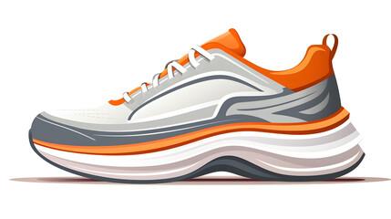 Trendy Fashion Sneakers for Sports and Casual Wear. Stylish Laced Footwear Design