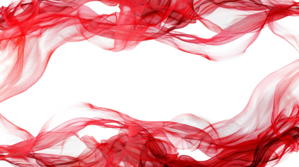 Hand-drawn style border using imperfect red wavy lines, empty center, isolated artistic frame, plain white background 