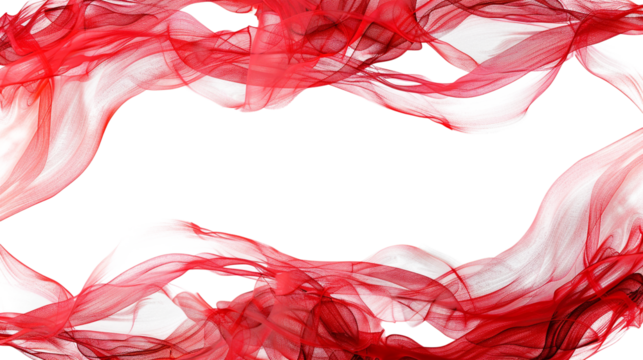 Hand-drawn style border using imperfect red wavy lines, empty center, isolated artistic frame, plain white background 