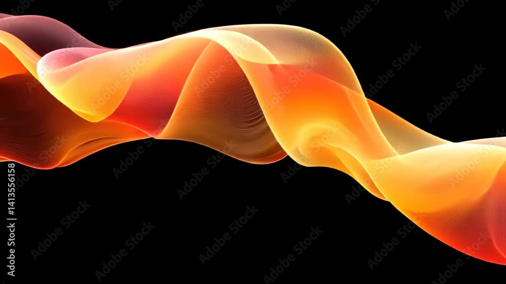 Aufkleber Captivating waves of vibrant color dance in mesmerizing patterns across a dark backdrop during a dynamic visual display Generative AI
