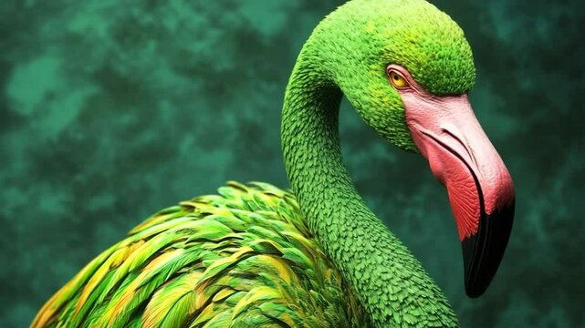 Green Flamingo Animation
