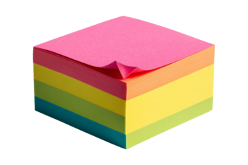 Colorful sticky notes organization