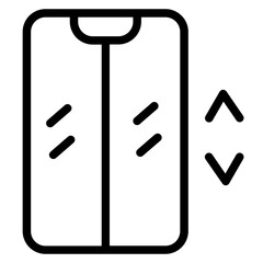 Building Elevator Lift Line Icon