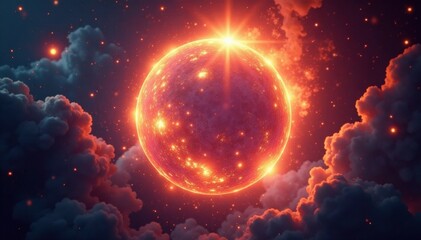 Radiant energy emanates from an otherworldly circle , Otherworldly, Abstract, Mysterious