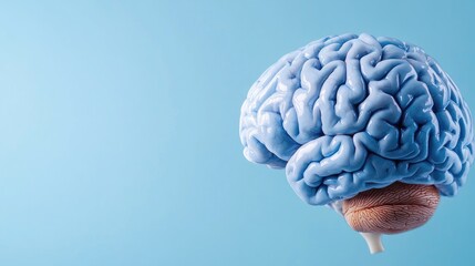 Blue brain balloon creative concept for intelligence memory and cognitive health