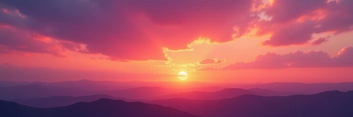 Obraz premium Soft blended sunset sky with vibrant orange and purple hues, orange, blurred edges, sunset colors