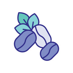 Green Coffee icon vector stock illustration