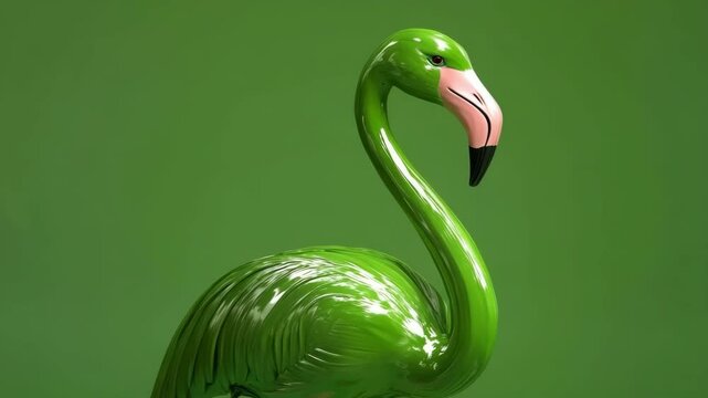 Green Flamingo Animation