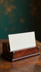 Fototapeta premium Vintage style business card holder, organization, vintage style