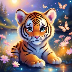 Niedlicher Tigerbaby