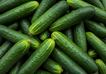 Pile of whole cucumbers