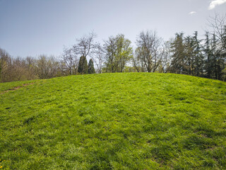 Spring Landscape of South Park in city of Sofia, Bulgaria