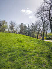 Spring Landscape of South Park in city of Sofia, Bulgaria