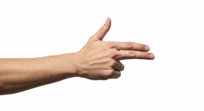 Gesture of Precision: A human hand, rendered in perfect detail, forms a gesture of focus and direction. This image symbolizes clarity, making it ideal for concepts of guidance and target focus.