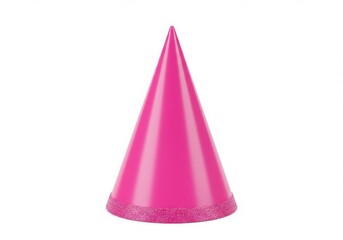 Fototapeta premium Pink party hat isolated on white background