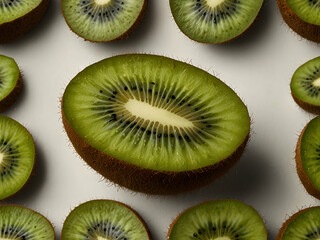 Fototapeta premium Kiwi with Rough Skin and Slightly Asymmetrical Shape