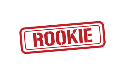 ROOKIE red stamp text vector, rubber stamp