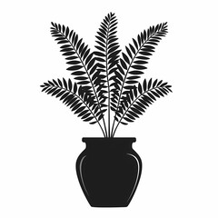 Modern Indoor Plant Decor. Artistic Silhouettes and Lush Greenery for a Serene Urban Jungle