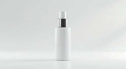 Spray Bottle Mockup on White Background for Cosmetic or Medical Products
