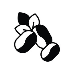 Green Coffee icon vector stock illustration