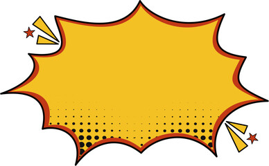 Vector Comic Explosion Speech Bubble with Pop Art Style – Colorful Cartoon Boom Burst Element with Halftone Effect for Banner, Poster, and Social Media Design © Nabata Art