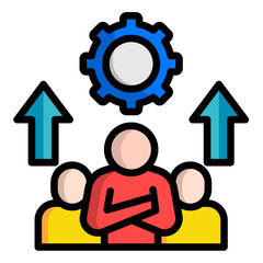 Leadership Development  Icon Element For Design
