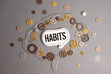 Healthy or toxic habits symbol. Concept words Healthy habits
