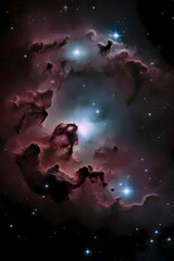 Obraz premium Abstract Cosmic Cloud Formation with Vibrant Colors