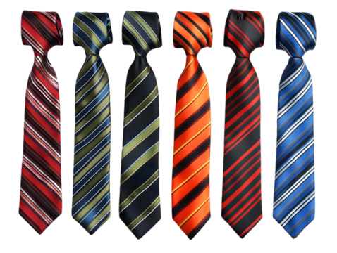 Collection Of Various Striped Ties On Black Background Photo