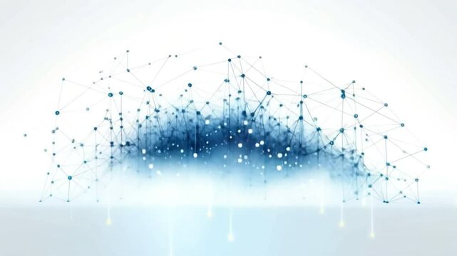 Digital Network Horizon: A captivating depiction of an interconnected network. Illuminated against a subdued backdrop, the image captures the essence of a digital horizon.