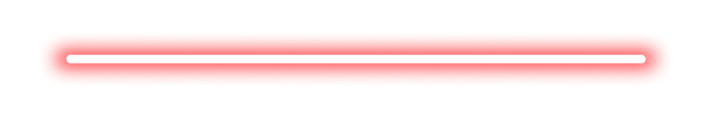 Obraz premium Red neon horizontal line element