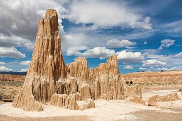 Monolith Like Formation at the end of the Road, Cathedral Gorge State Park in Nevada.