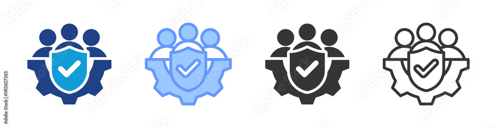 Aufkleber Integrity icon set multiple style collection